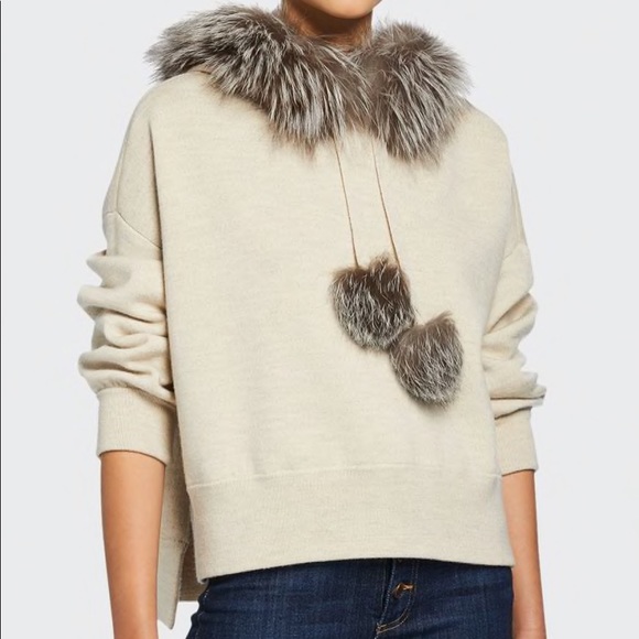 Alice + Olivia | Tops | Alice Olivia Oscar Fur Hoodie Size M | Poshmark